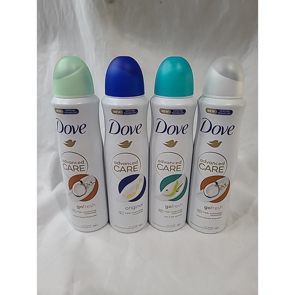Dove Antiperspirant Deodorant Dry Spray 3.8oz Mixed Lot Coconut, Pear, Original